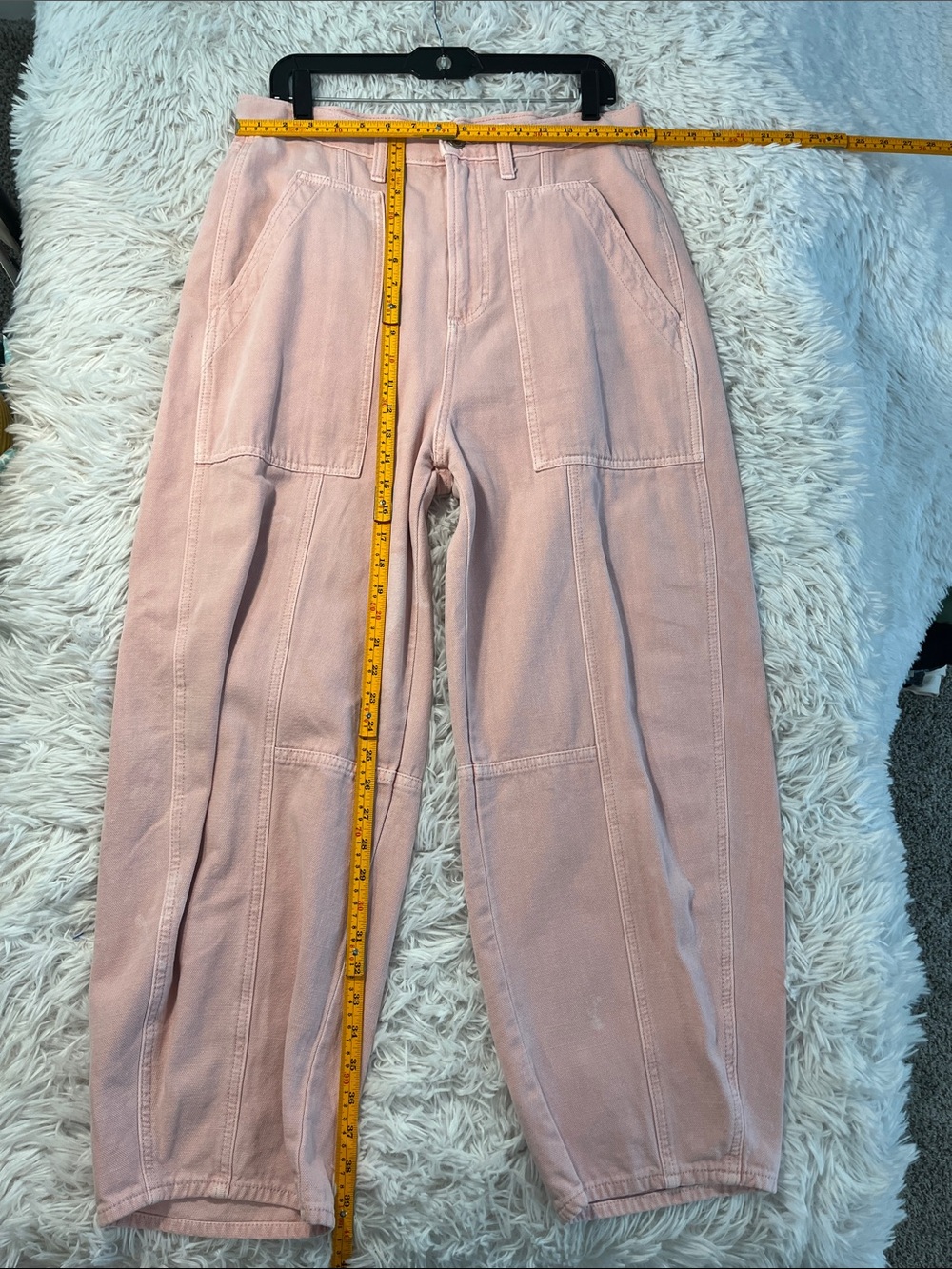 Universal Thread High-Rise Utility Barrel Jean pink see white spots/blotches 10 - Picture 5 of 7